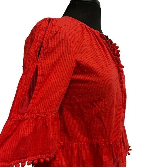 Madewell Peek-A-Boo Pom Pom Blouse Sz XS - Picture 5 of 11